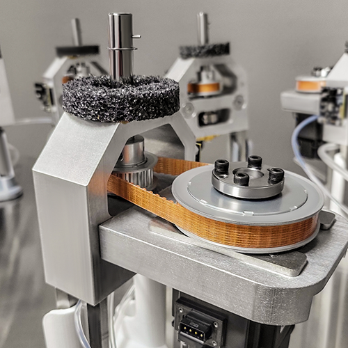 A photograph of the Cee® Apogee® Spin Coater's proprietary indirect spindle drive.