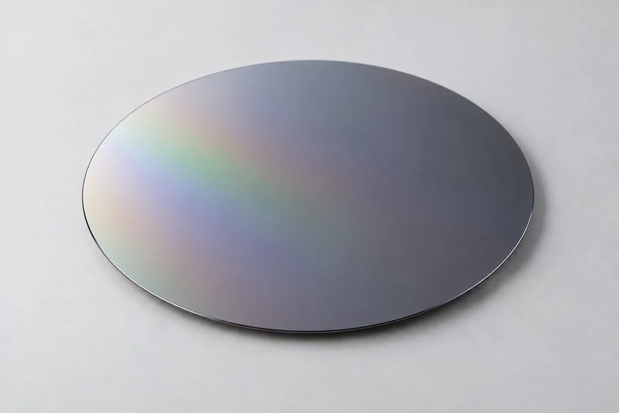 Perfectly circular polished silicon wafer