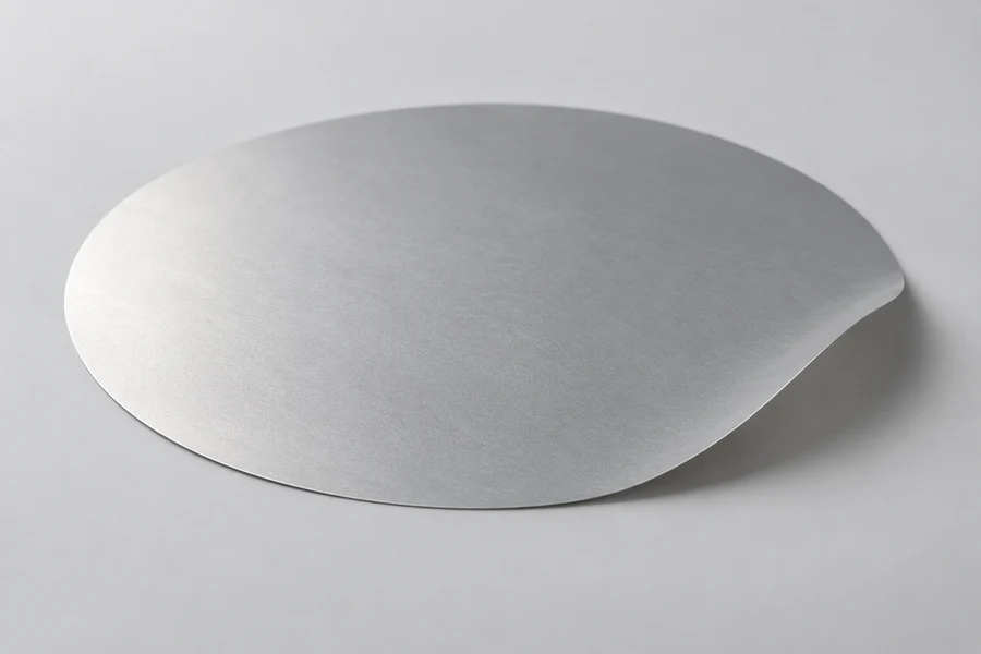 Thin flexible circular foil with a gently raised edge